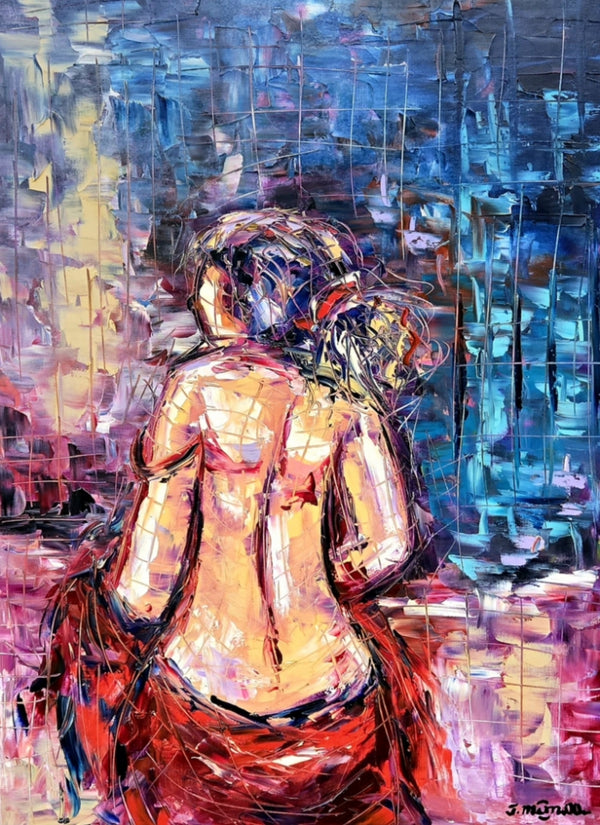 WOMEN OF THE NIGHT  ▪24X36X1.5  ▪OILS ▪︎TEXTURED