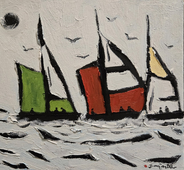 DASHING MASTS  ▪10X10X1.5   ▪OILS ▪︎TEXTURED