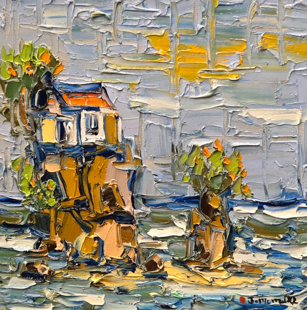 TREASURE COTTAGE   ▪︎10X10X1.5  ▪︎OILS ▪︎TEXTURED