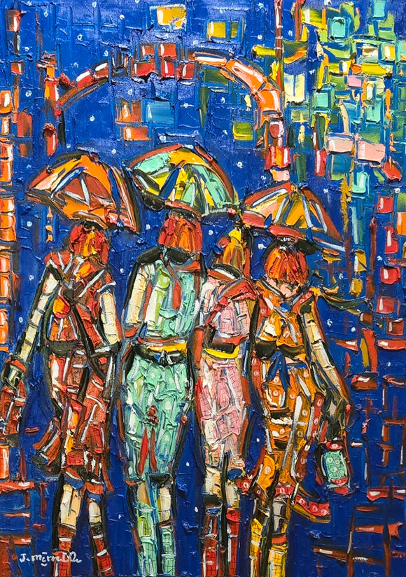 NEON NIGHT ▪18X24X1.5 ▪OILS  ▪︎TEXTURED