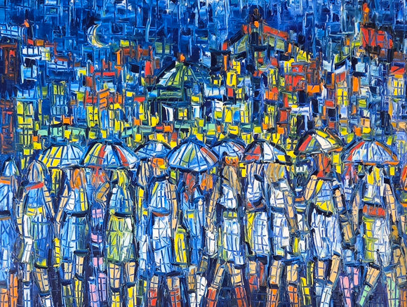 LADIES NIGHT  ▪︎30X40X1.5  ▪︎OILS ▪︎TEXTURED