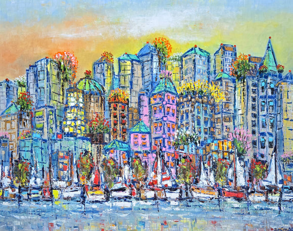 URBAN PETALS  ▪︎48X60X1.5  ▪︎OILS ▪︎TEXTURED