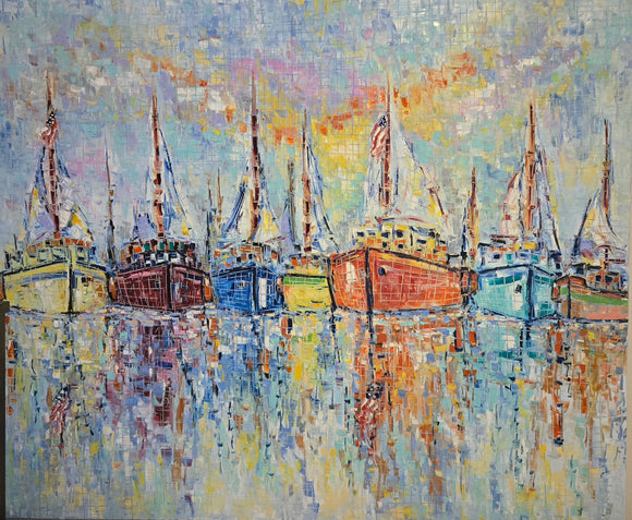 OPEN HARBOR ▪60X72X1.5   ▪OILS ▪︎TEXTURED