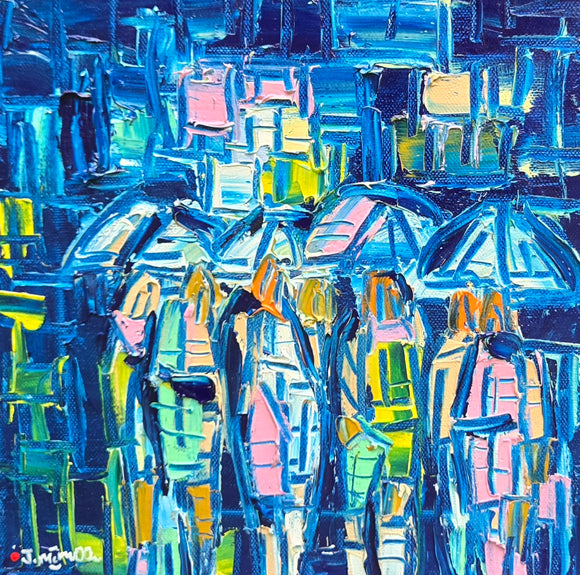 BLUE  ▪︎10X10X1.5  ▪︎OILS ▪︎TEXTURED