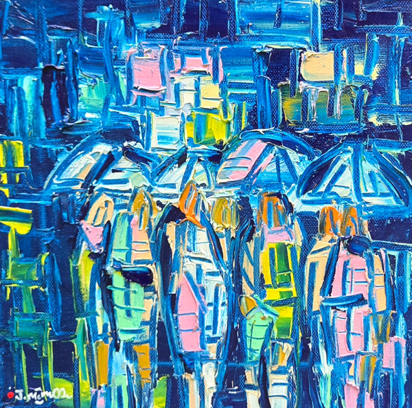 BLUE  ▪︎10X10X1.5  ▪︎OILS ▪︎TEXTURED