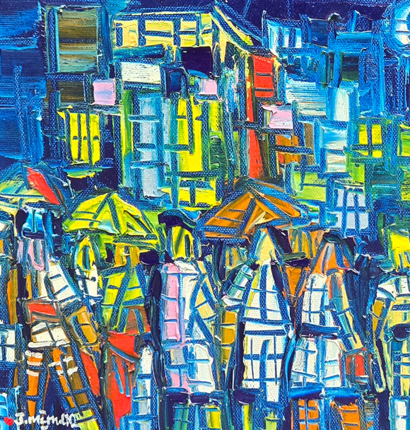 NIGHT BLUE  ▪︎10X10X1.5 ▪︎OILS ▪︎TEXTURED