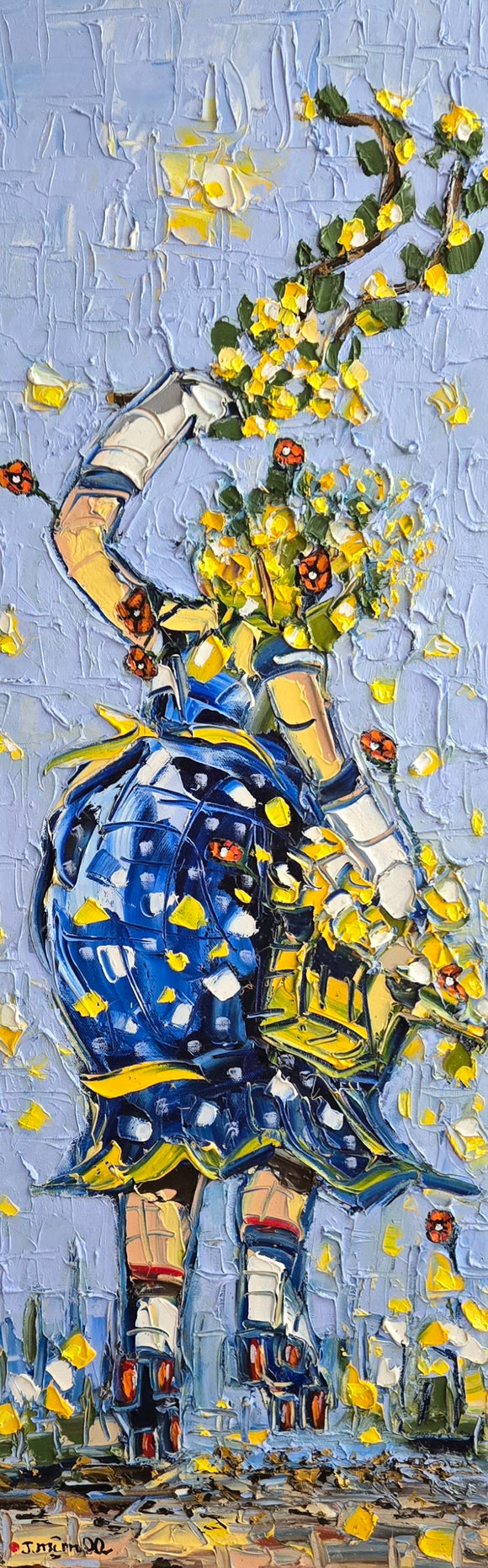 FLORAL MISTRESS  ▪︎12X36X1.5 ▪︎OILS ▪︎TEXTURED