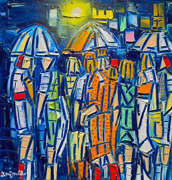 NIGHT BLUE  ▪︎12X12X1.5 ▪︎OILS ▪︎TEXTURED