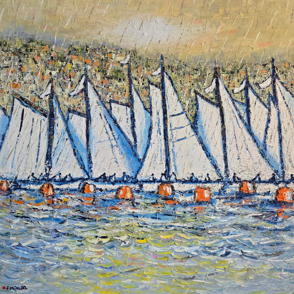 OCEAN LANE ▪︎48X48X1.5 ▪︎OILS ▪︎TEXTURED