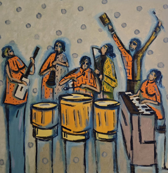 MUSICAL MIX ▪48X48X1.5 ▪OILS ▪︎TEXTURED