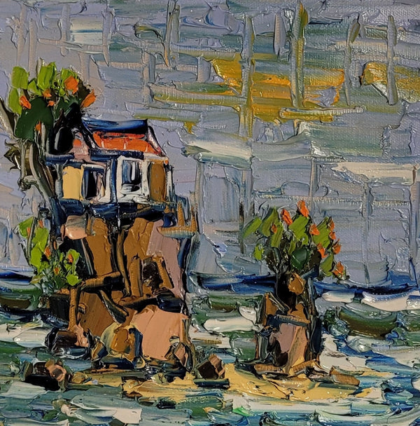 TREASURE COTTAGE   ▪︎10X10X1.5  ▪︎OILS ▪︎TEXTURED