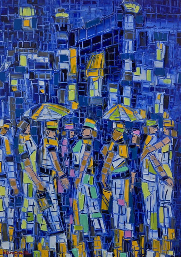 SOCIAL NIGHT  ▪︎24X36X1.5  ▪OILS ▪︎TEXTURED