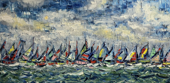 FURY REGATTA   ▪24X48X1.5   ▪OILS ▪︎TEXTURED