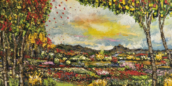 FLAMBOYANT MEADOWS  ▪24X48X1.5 ▪OILS ▪︎TEXTURED