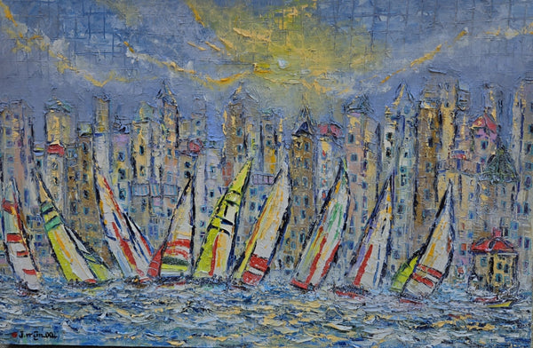 OPEN HARBOR  ▪︎24X36X1.5  ▪︎OILS ▪︎TEXTURED