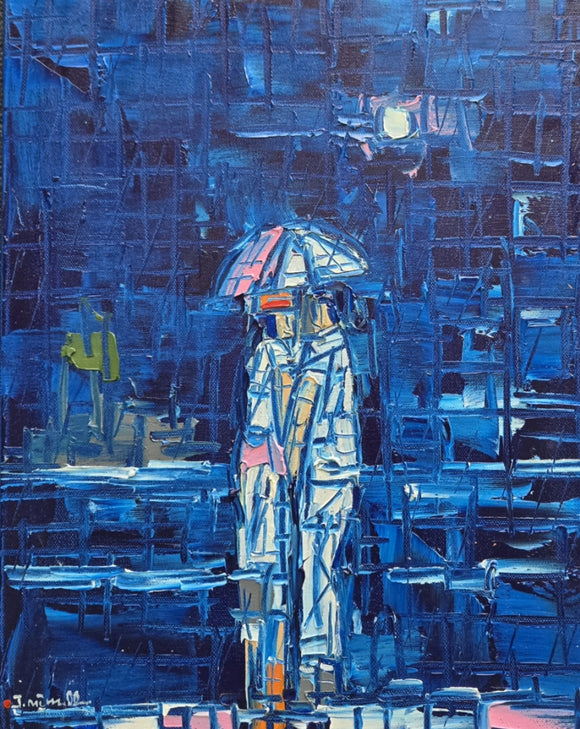 NIGHT ROMANCE   ▪︎14X18X1.5  ▪︎OILS ▪︎TEXTURED