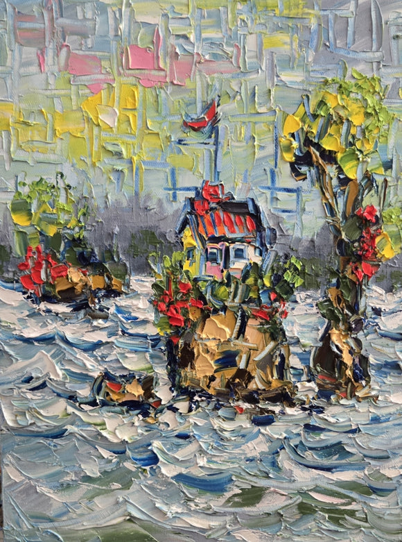 OCEAN ROCK   ▪︎12X16X1.5 ▪︎OILS ▪︎TEXTURED