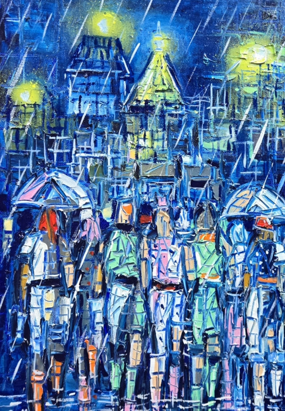 BLUE CITY  ▪︎14X16X1.5  ▪︎OILS ▪︎TEXTURED