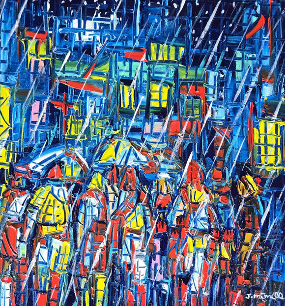NIGHT MARKETPLACE  ▪︎16X16X1.5  ▪︎OILS ▪︎TEXTURED