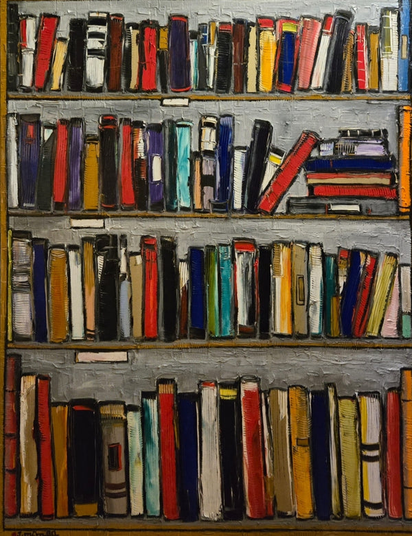 BOOKSHELF  ▪36X48X2 ▪OILS ▪︎TEXTURED