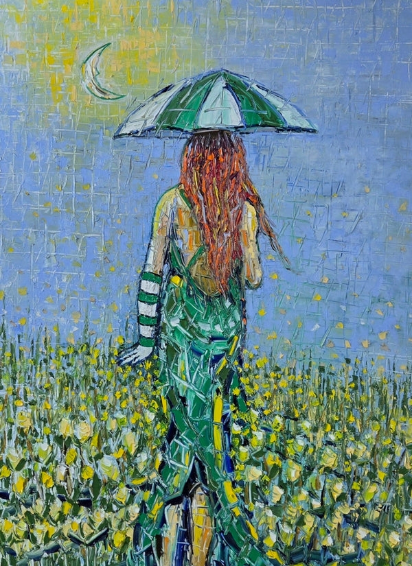 GREEN GODDESS  ▪30X40X1.5 ▪OILS  ▪︎TEXTURED