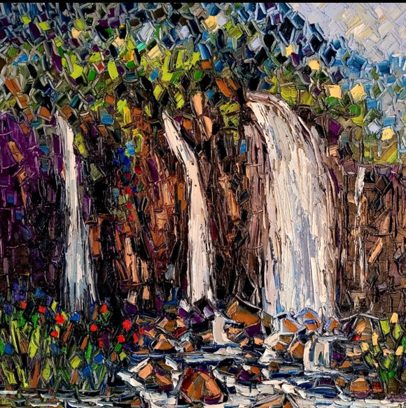 GREAT FALLS  ▪︎36X36X1.5  ▪︎OILS ▪︎TEXTURED