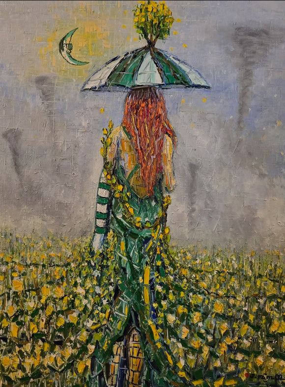 GREEN GODDESS  ▪30X40X1.5 ▪OILS  ▪︎TEXTURED