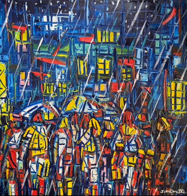 NIGHT MARKETPLACE  ▪︎16X16X1.5  ▪︎OILS ▪︎TEXTURED