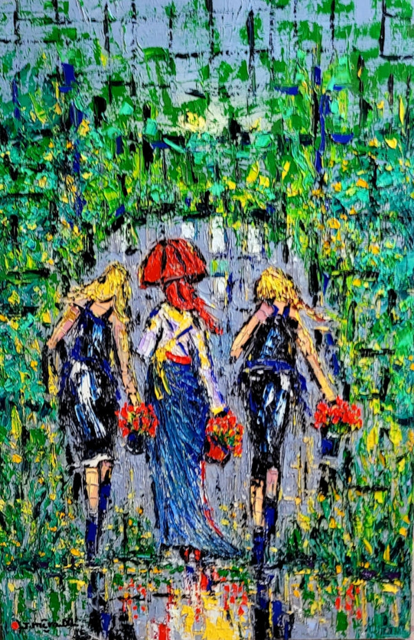 THE ESCORTS  ▪24X36X1.5   ▪OILS ▪︎TEXTURED