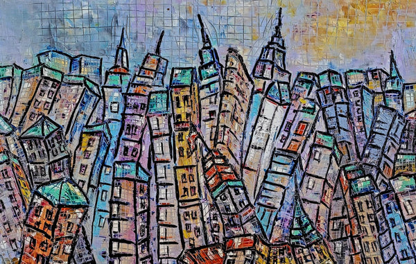 OLD NEW YORK  ▪︎24X36X1.5  ▪︎OILS ▪︎TEXTURED