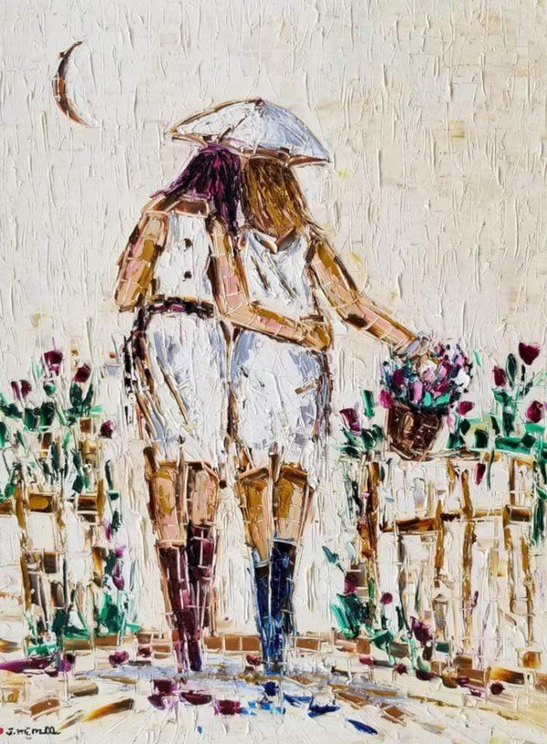 Joachim McMillan "FRIENDS AND SISTERS"  ▪30X40X2  ▪OILS ▪︎TEXTURED ▪︎FRAMED