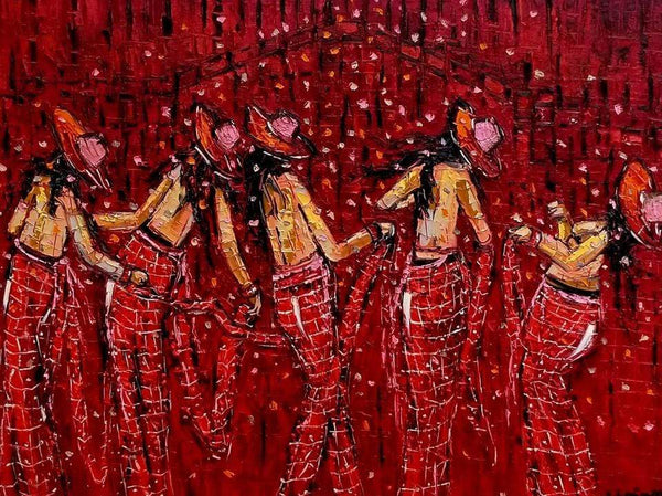 Joachim McMillan "SAMBA"  ▪30X40X2 ▪OILS ▪︎TEXTURED ▪︎FRAMED